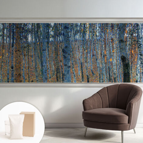 Carta Da Parati - Mural - Con Sala Da Pranzo - Camera Da Letto - Cameretta - Con Colla Gratuita Foresta di betulle 250x104 cm