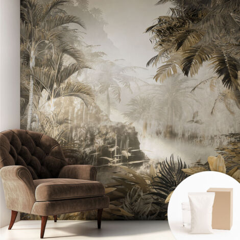 Carta Da Parati - Mural - Con Sala Da Pranzo - Camera Da Letto - Cameretta - Con Colla Gratuita Foresta tropicale 250x250 cm