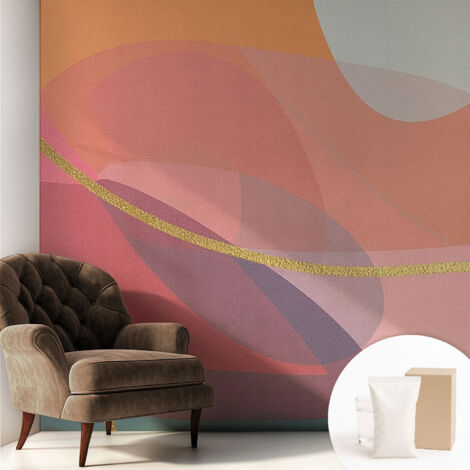 Carta Da Parati - Mural - Con Sala Da Pranzo - Camera Da Letto - Cameretta - Con Colla Gratuita Forme multicolori 250x250 cm