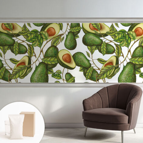 Carta Da Parati - Mural - Con Sala Da Pranzo - Camera Da Letto - Cameretta - Con Colla Gratuita Modello di avocado 250x104 cm