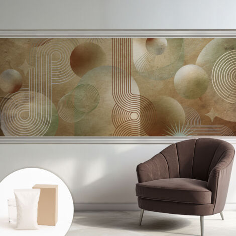 Carta Da Parati - Mural - Con Sala Da Pranzo - Camera Da Letto - Cameretta - Con Colla Gratuita Modello geometrico 250x104 cm