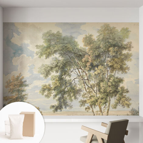 Carta Da Parati - Mural - Con Sala Da Pranzo - Camera Da Letto - Cameretta - Con Colla Gratuita Natura romantica 152x104 cm