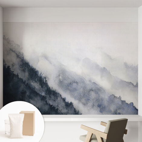 Carta Da Parati - Mural - Con Sala Da Pranzo - Camera Da Letto - Cameretta - Con Colla Gratuita Nebbia di montagna 152x104 cm