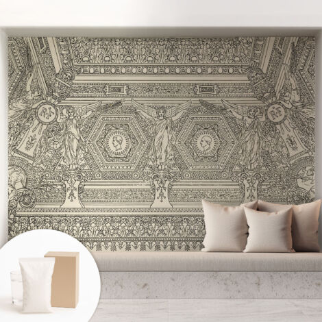 Carta Da Parati - Mural - Con Sala Da Pranzo - Camera Da Letto - Cameretta - Con Colla Gratuita ornamento classico 208x146 cm