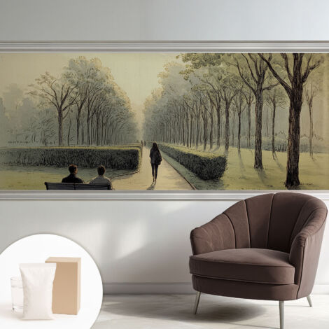 Carta Da Parati - Mural - Con Sala Da Pranzo - Camera Da Letto - Cameretta - Con Colla Gratuita Pace del Parco 250x104 cm