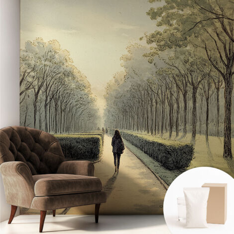 Carta Da Parati - Mural - Con Sala Da Pranzo - Camera Da Letto - Cameretta - Con Colla Gratuita Pace del Parco 250x250 cm