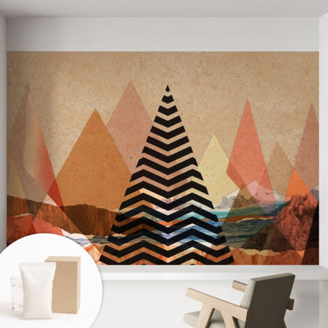 Carta Da Parati - Mural - Con Sala Da Pranzo - Camera Da Letto - Cameretta - Con Colla Gratuita Paesaggio astratto 152x104 cm