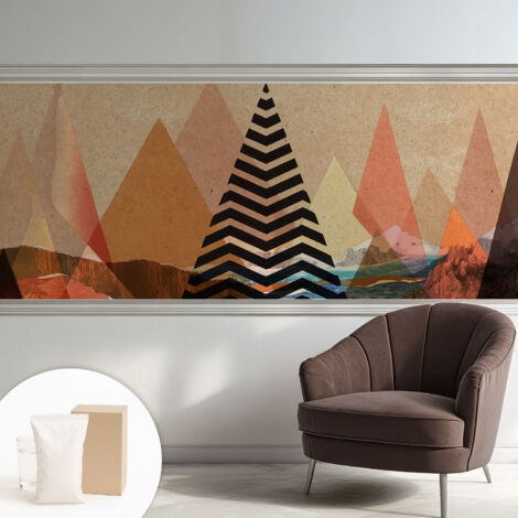 Carta Da Parati - Mural - Con Sala Da Pranzo - Camera Da Letto - Cameretta - Con Colla Gratuita Paesaggio astratto 250x104 cm