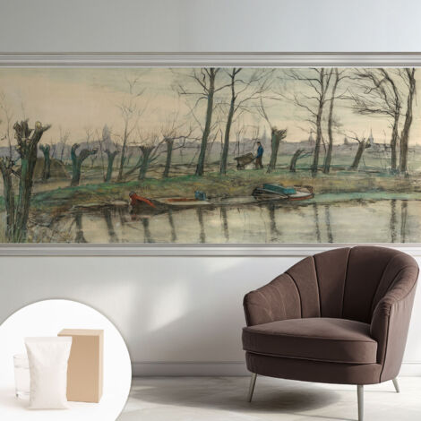 Carta Da Parati - Mural - Con Sala Da Pranzo - Camera Da Letto - Cameretta - Con Colla Gratuita Paesaggio invernale 250x104 cm