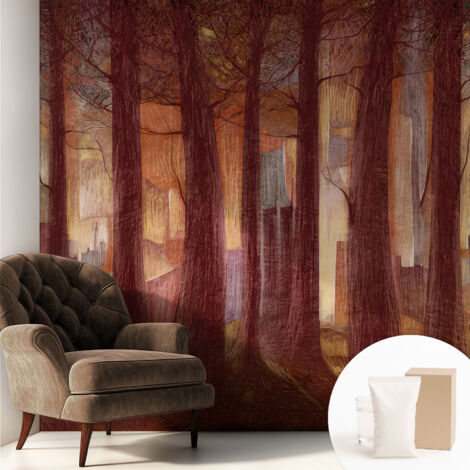 Carta Da Parati - Mural - Con Sala Da Pranzo - Camera Da Letto - Cameretta - Con Colla Gratuita Paesaggio misterioso 250x250 cm