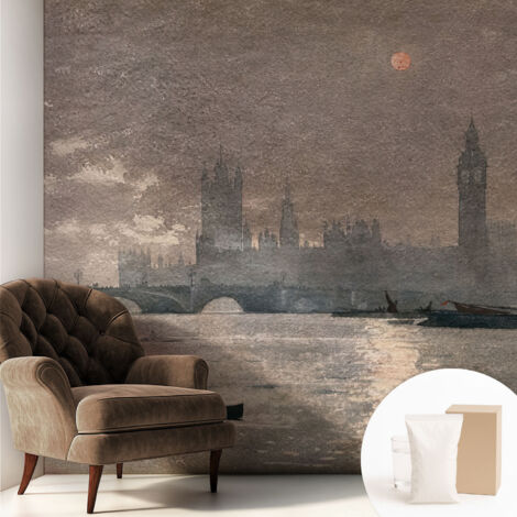 Carta Da Parati - Mural - Con Sala Da Pranzo - Camera Da Letto - Cameretta - Con Colla Gratuita Panorama notturno 250x250 cm