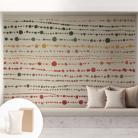 Carta Da Parati - Mural - Con Sala Da Pranzo - Camera Da Letto - Cameretta - Con Colla Gratuita Puntini colorati 208x146 cm