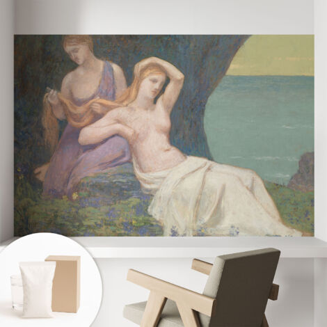 Carta Da Parati - Mural - Con Sala Da Pranzo - Camera Da Letto - Cameretta - Con Colla Gratuita Scena marinara 104x70 cm
