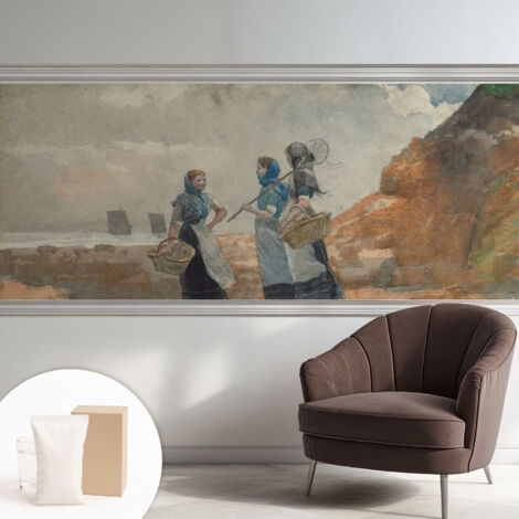 Carta Da Parati - Mural - Con Sala Da Pranzo - Camera Da Letto - Cameretta - Con Colla Gratuita Una costa serena 250x104 cm