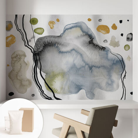 Carta Da Parati - Murale Alla Moda Decorazione - Camera Da Letto - Con Colla Gratuita Acquerello astratto 104x70 cm