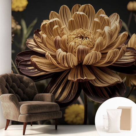 Carta Da Parati - Murale Alla Moda Decorazione - Camera Da Letto - Con Colla Gratuita Eleganza floreale 250x250 cm