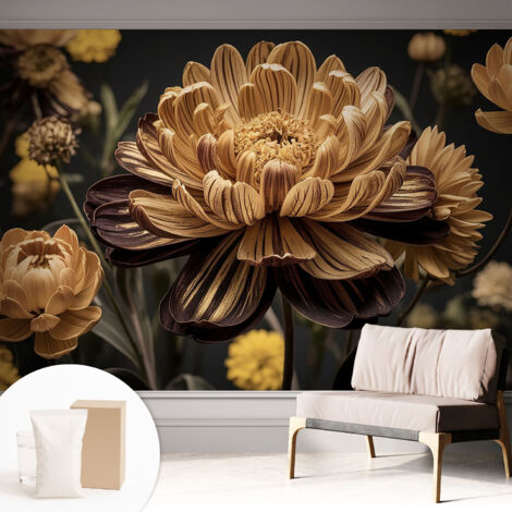 Carta Da Parati - Murale Alla Moda Decorazione - Camera Da Letto - Con Colla Gratuita Eleganza floreale 312x219 cm