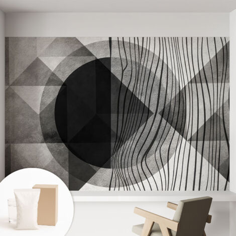 Carta Da Parati - Murale Alla Moda Decorazione - Camera Da Letto - Con Colla Gratuita Forme astratte 152x104 cm