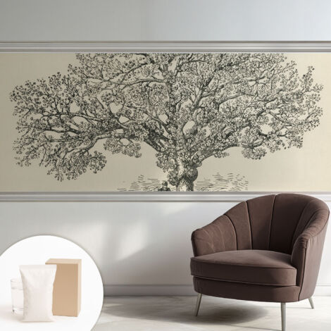 Carta Da Parati - Murale Alla Moda Decorazione - Camera Da Letto - Con Colla Gratuita Illustrazione di un albero 250x104 cm