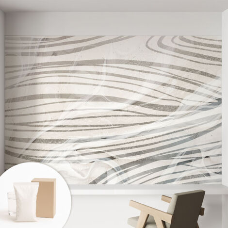 Carta Da Parati - Murale Alla Moda Decorazione - Camera Da Letto - Con Colla Gratuita Linee ondulate 152x104 cm