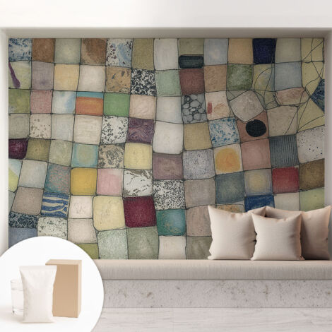Carta Da Parati - Murale Alla Moda Decorazione - Camera Da Letto - Con Colla Gratuita Mosaico colorato 208x146 cm