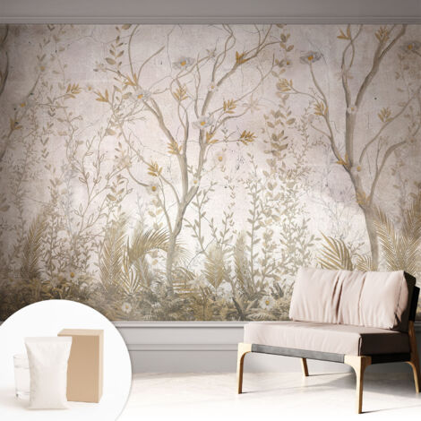 Carta Da Parati - Murale Alla Moda Decorazione - Camera Da Letto - Con Colla Gratuita Un angolo di foresta 312x219 cm