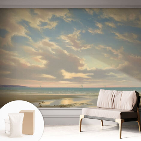 Carta Da Parati - Murale Alla Moda Decorazione - Camera Da Letto - Con Colla Gratuita Una spiaggia tranquilla 312x219 cm