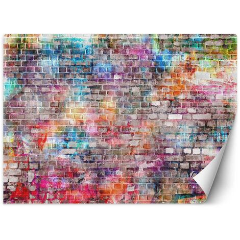 Carta Da Parati, Muro di mattoni colorati - 450x315