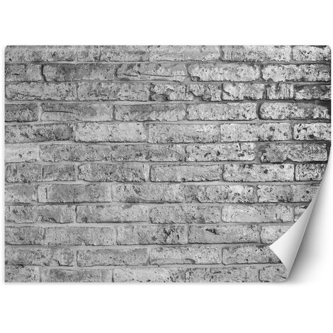 Carta Da Parati, Muro di mattoni grigio effetto pietra - 450x315
