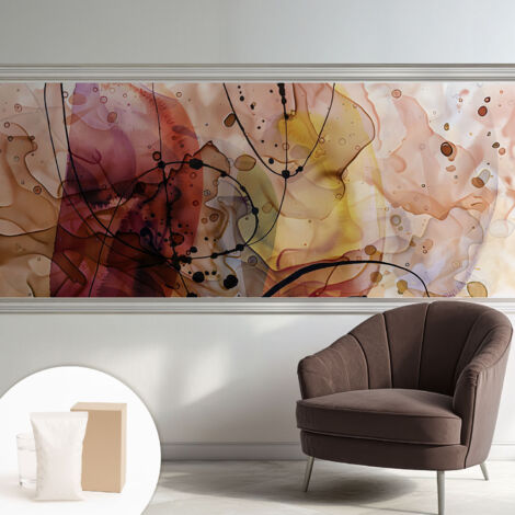 Carta Da Parati Non Tessuto - Con Colla Gratuita - Con Motivi Moderni - Design Elegante Per Pareti Armonia astratta 250x104 cm