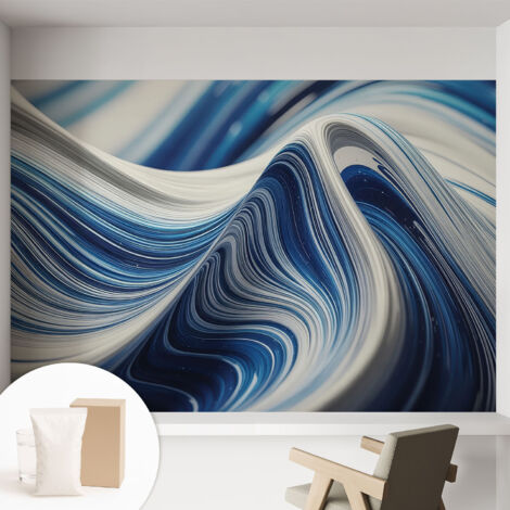 Carta Da Parati Non Tessuto - Con Colla Gratuita - Con Motivi Moderni - Design Elegante Per Pareti Astrazione armonica 152x104 cm