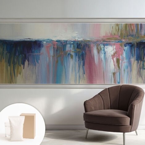 Carta Da Parati Non Tessuto - Con Colla Gratuita - Con Motivi Moderni - Design Elegante Per Pareti Astrazione colorata 250x104 cm