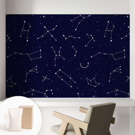 Carta Da Parati Non Tessuto - Con Colla Gratuita - Con Motivi Moderni - Design Elegante Per Pareti Cielo Astro 104x70 cm