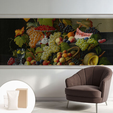 Carta Da Parati Non Tessuto - Con Colla Gratuita - Con Motivi Moderni - Design Elegante Per Pareti Composizione del frutto 250x104 cm