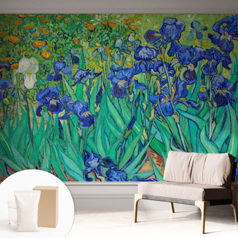 Carta Da Parati Non Tessuto - Con Colla Gratuita - Con Motivi Moderni - Design Elegante Per Pareti Fiori da giardino 312x219 cm
