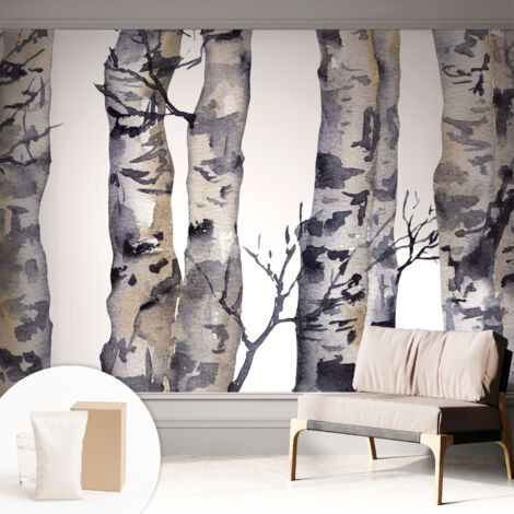 Carta Da Parati Non Tessuto - Con Colla Gratuita - Con Motivi Moderni - Design Elegante Per Pareti Foresta di pioppi tremuli 312x219 cm
