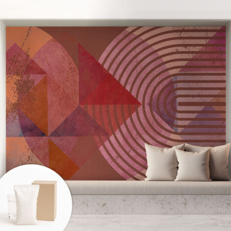 Carta Da Parati Non Tessuto - Con Colla Gratuita - Con Motivi Moderni - Design Elegante Per Pareti Forme astratte 208x146 cm