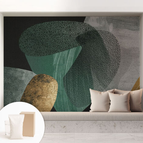 Carta Da Parati Non Tessuto - Con Colla Gratuita - Con Motivi Moderni - Design Elegante Per Pareti Geometria astratta 208x146 cm