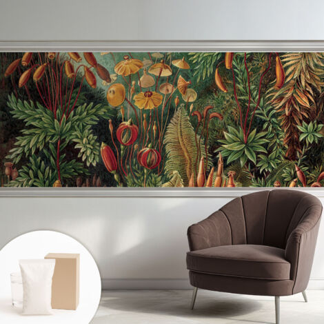 Carta Da Parati Non Tessuto - Con Colla Gratuita - Con Motivi Moderni - Design Elegante Per Pareti Giardino esotico 250x104 cm