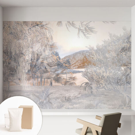 Carta Da Parati Non Tessuto - Con Colla Gratuita - Con Motivi Moderni - Design Elegante Per Pareti La natura della sottigliezza 152x104 cm