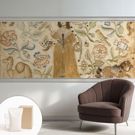 Carta Da Parati Non Tessuto - Con Colla Gratuita - Con Motivi Moderni - Design Elegante Per Pareti Natura colorata 250x104 cm