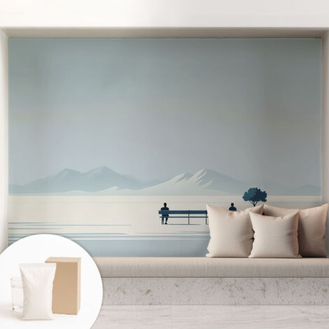 Carta Da Parati Non Tessuto - Con Colla Gratuita - Con Motivi Moderni - Design Elegante Per Pareti Paesaggio minimalista 208x146 cm