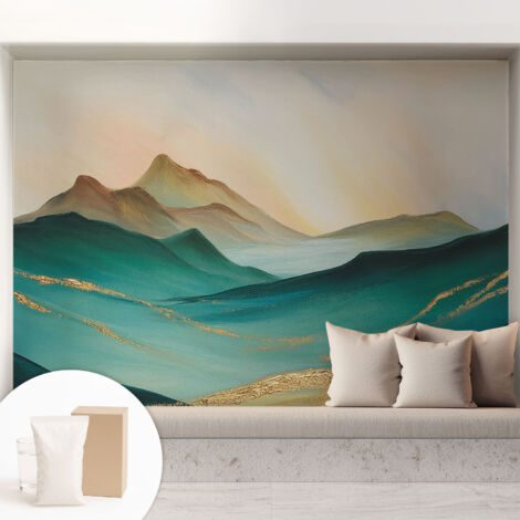 Carta Da Parati Non Tessuto - Con Colla Gratuita - Con Motivi Moderni - Design Elegante Per Pareti Paesaggio tranquillo 208x146 cm