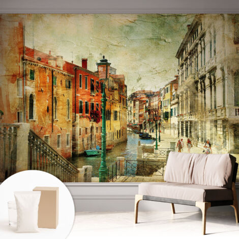 Carta Da Parati Non Tessuto - Con Colla Inclusa per Camera da Letto - Facile da Applica - Motivo decorativo Impressione urbana 312x219 cm