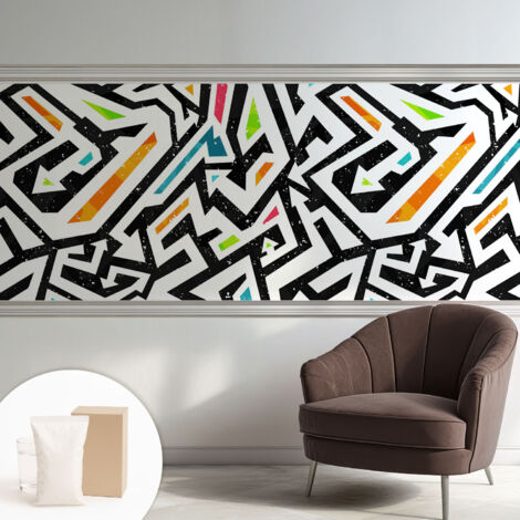 Carta Da Parati Non Tessuto - Con Colla Inclusa per Camera da Letto - Facile da Applica - Motivo decorativo Mosaico astratto 250x104 cm