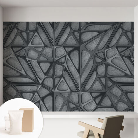 Carta Da Parati Non Tessuto - Con Colla Inclusa per Camera da Letto - Facile da Applica - Motivo decorativo Motivi geometrici 152x104 cm