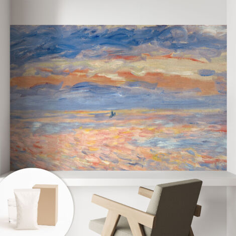 Carta Da Parati Non Tessuto - Con Colla Inclusa per Camera da Letto - Facile da Applica - Motivo decorativo Paesaggio marino 104x70 cm