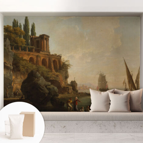 Carta Da Parati Non Tessuto - Con Colla Inclusa per Camera da Letto - Facile da Applica - Motivo decorativo Paesaggio marino 208x146 cm