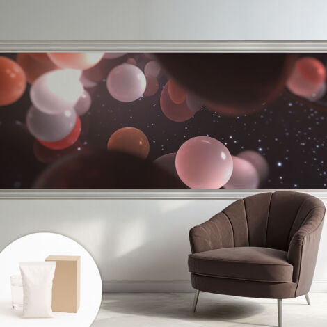 Carta Da Parati Non Tessuto - Con Colla Inclusa per Camera da Letto - Facile da Applica - Motivo decorativo Sfere spaziali 250x104 cm