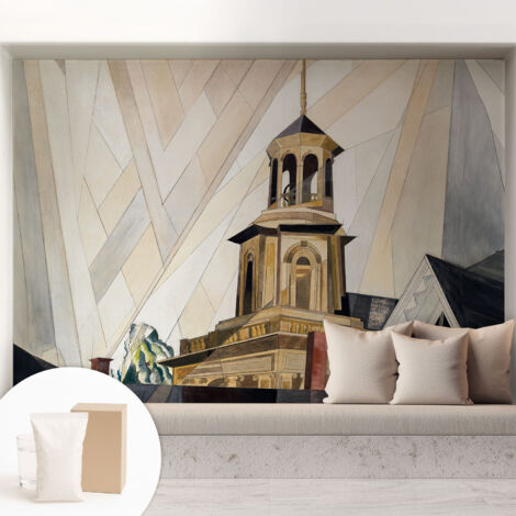 Carta Da Parati Non Tessuto - Con Colla Inclusa per Camera da Letto - Facile da Applica - Motivo decorativo Torre architettonica 208x146 cm